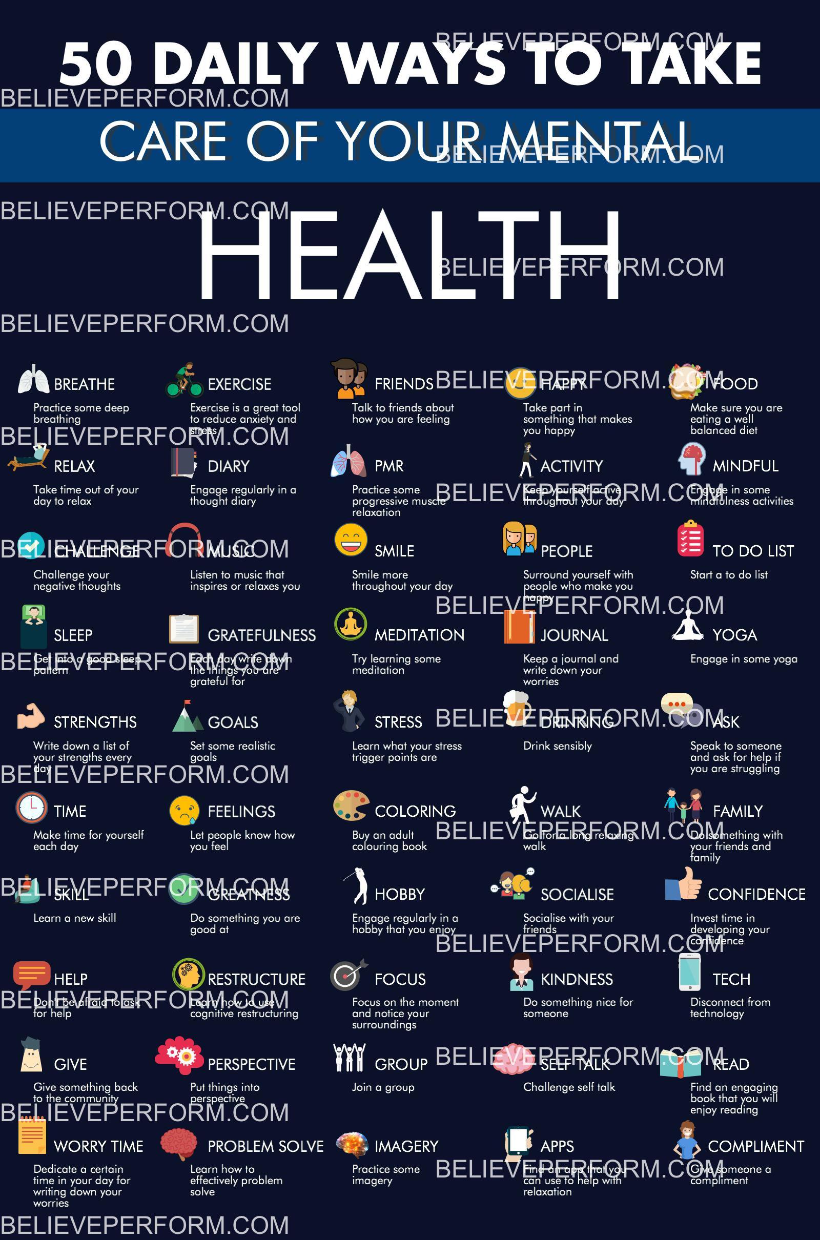 50 daily ways to take care of your mental health The UK