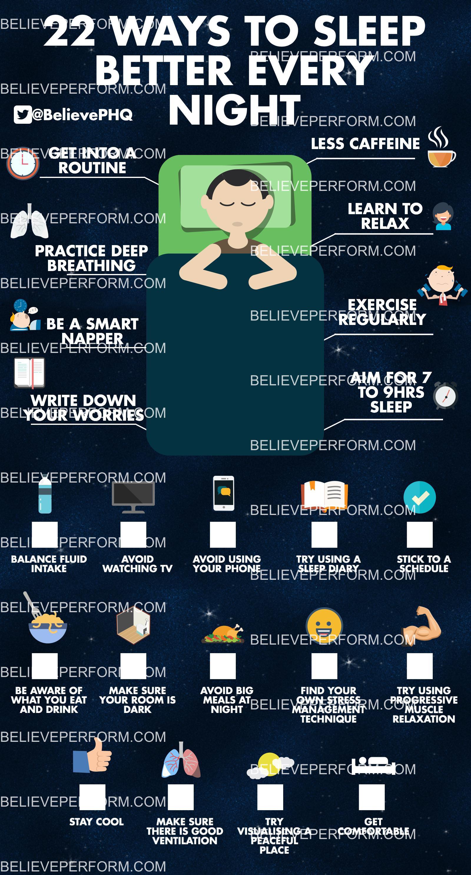 22 Ways To Sleep Better Every Night The Uks Leading Sports Psychology Website · The Uks