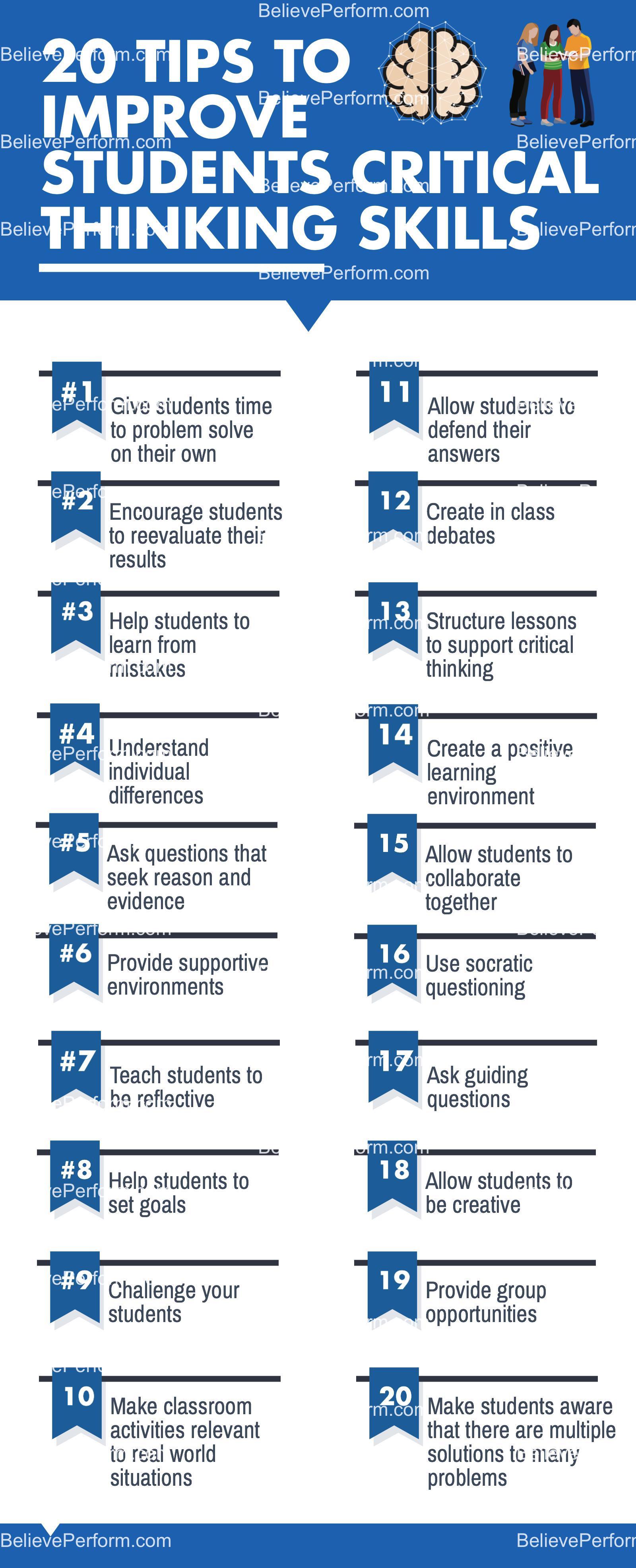 strategies to develop critical thinking and higher order thinking skills