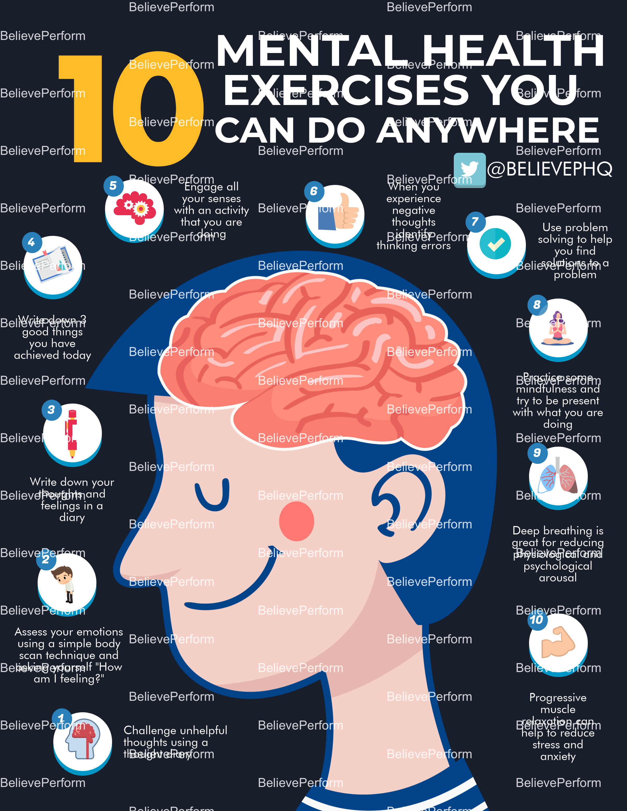 exercise and mental health infographic