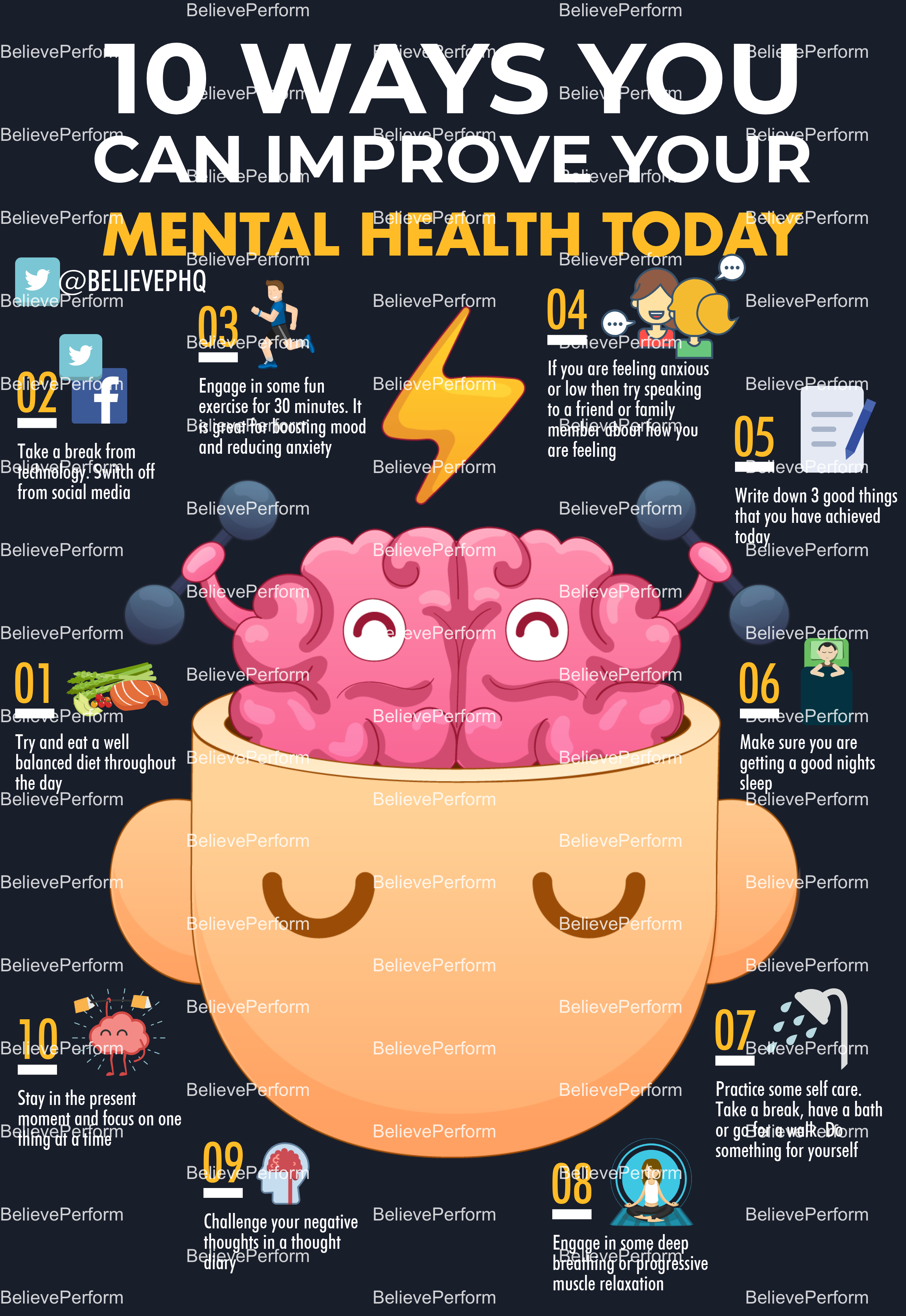 10 ways you can improve your mental health today - BelievePerform - The