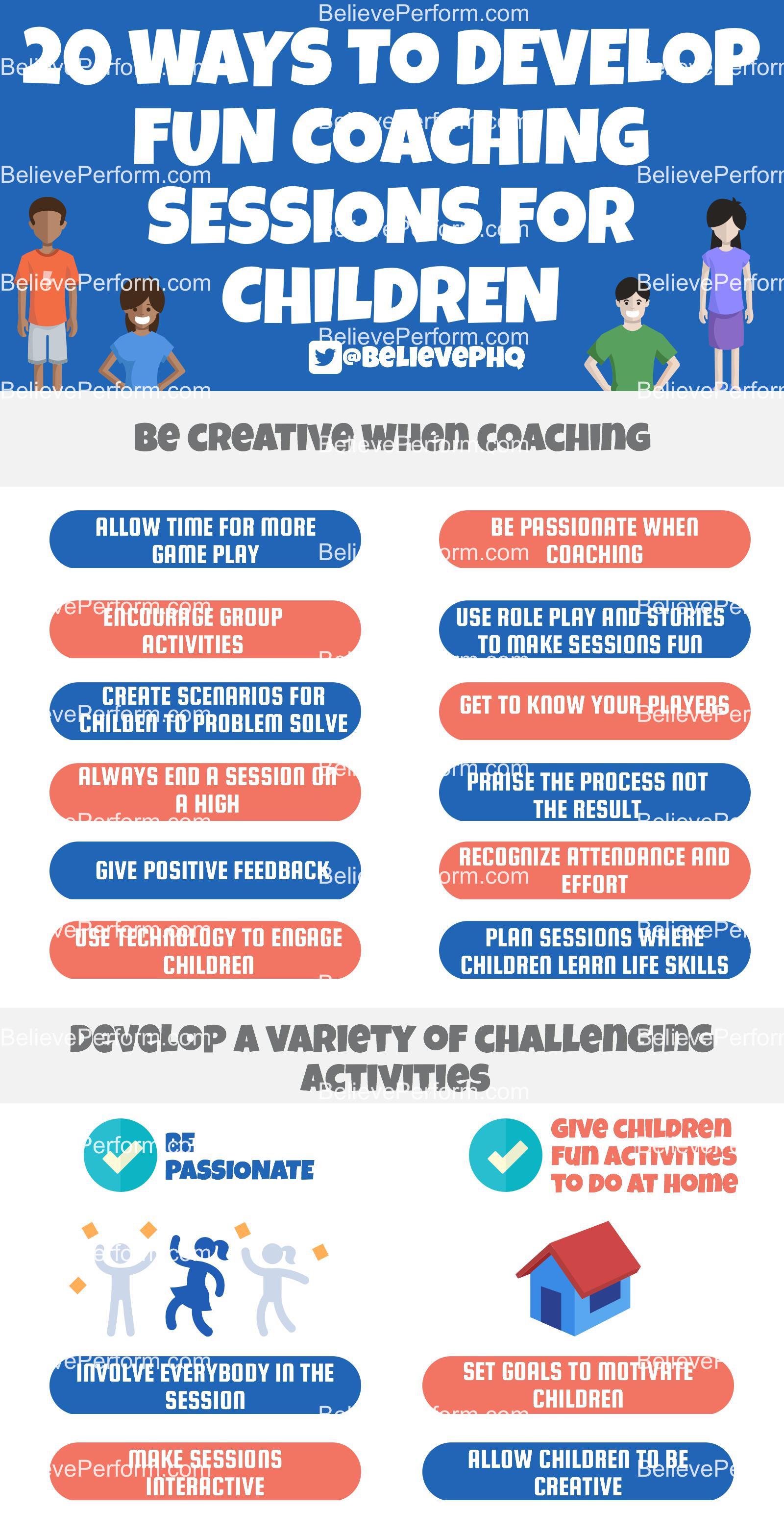 20 ways to develop fun coaching sessions for children BelievePerform