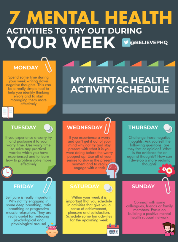 7 Mental Health Activities To Try Out During The Week 600x816 