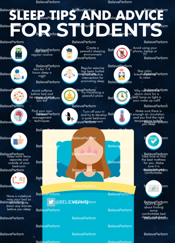 Sleep tips and advice for students - BelievePerform - The UK's leading ...