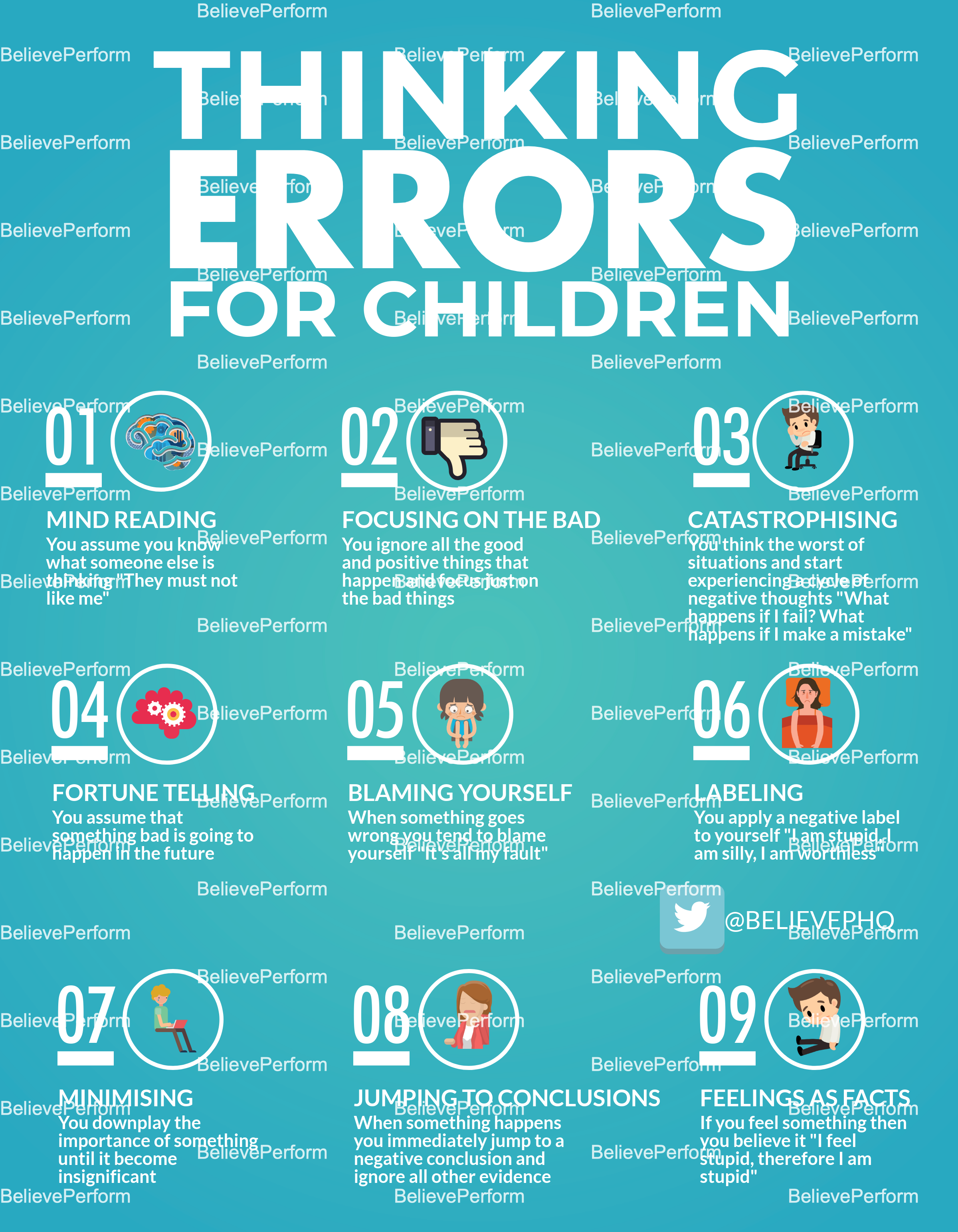 Thinking Errors For Children Believeperform The Uk S Leading Sports Psychology Website