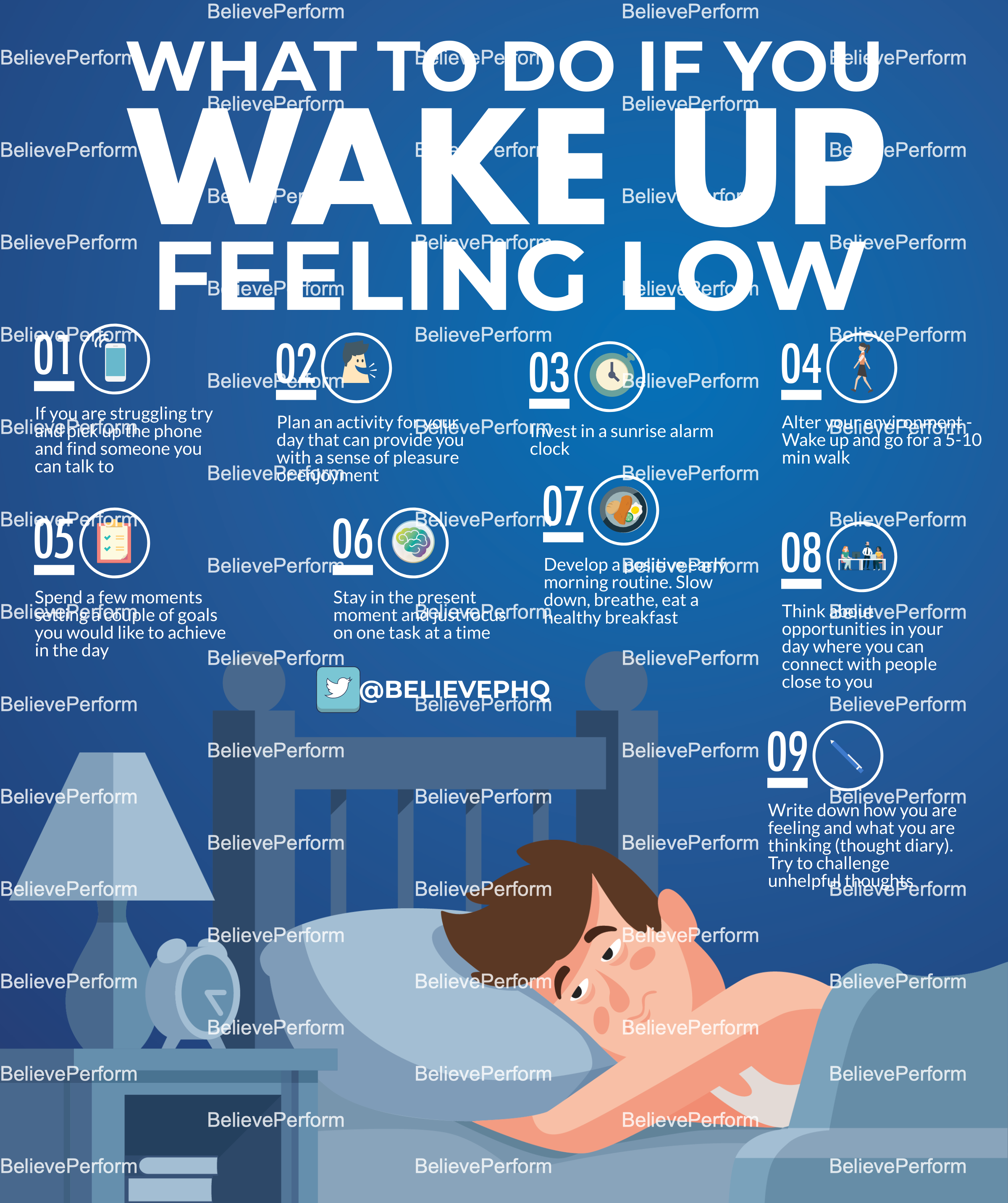 What To Do If You Wake Up Feeling Low Believeperform The Uk S Leading Sports Psychology Website