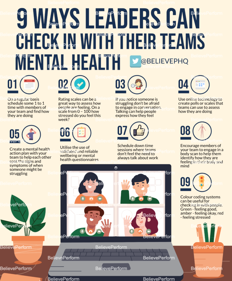9 ways leaders can check in with their teams mental health