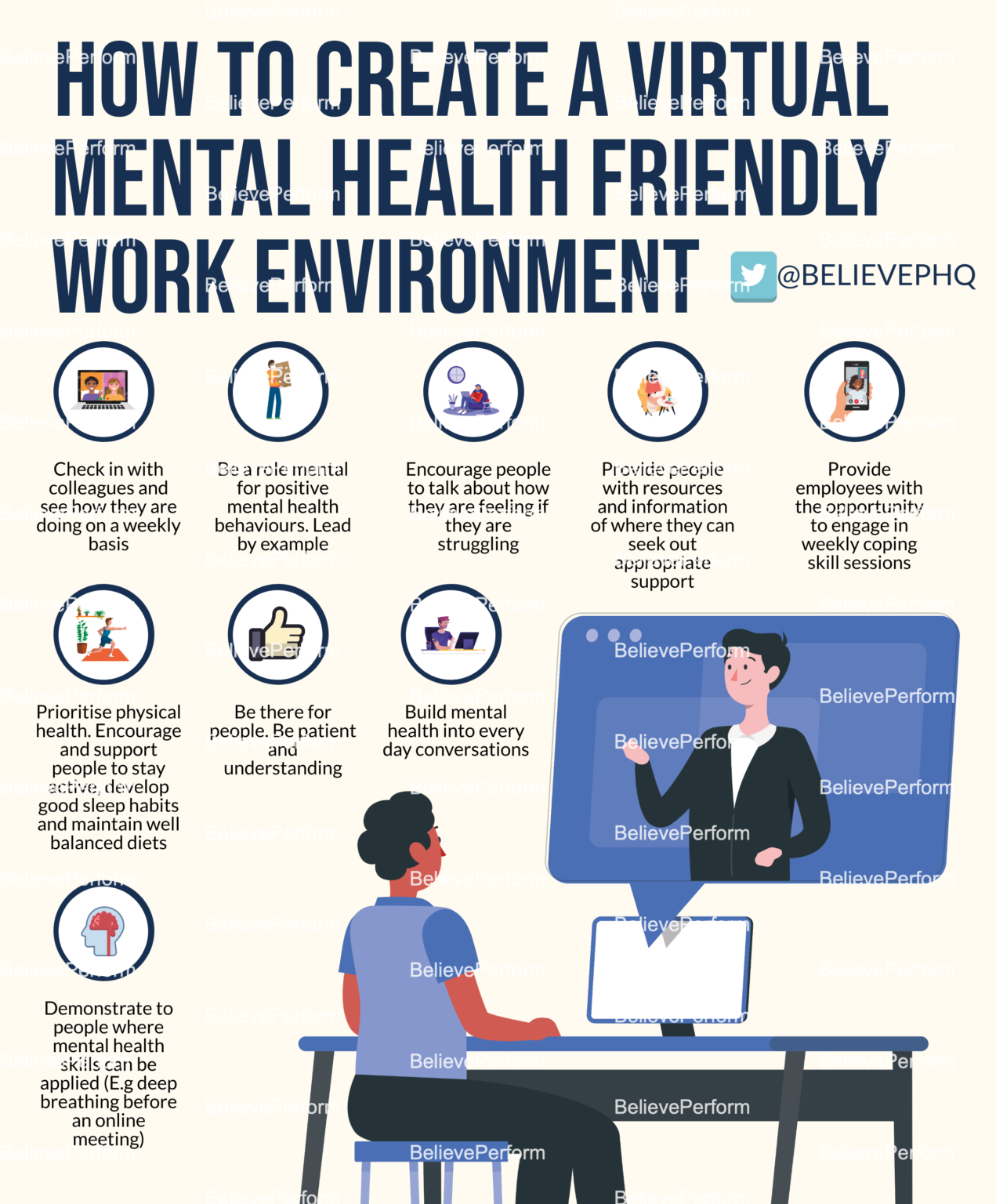 How to create a virtual mental health friendly work environment