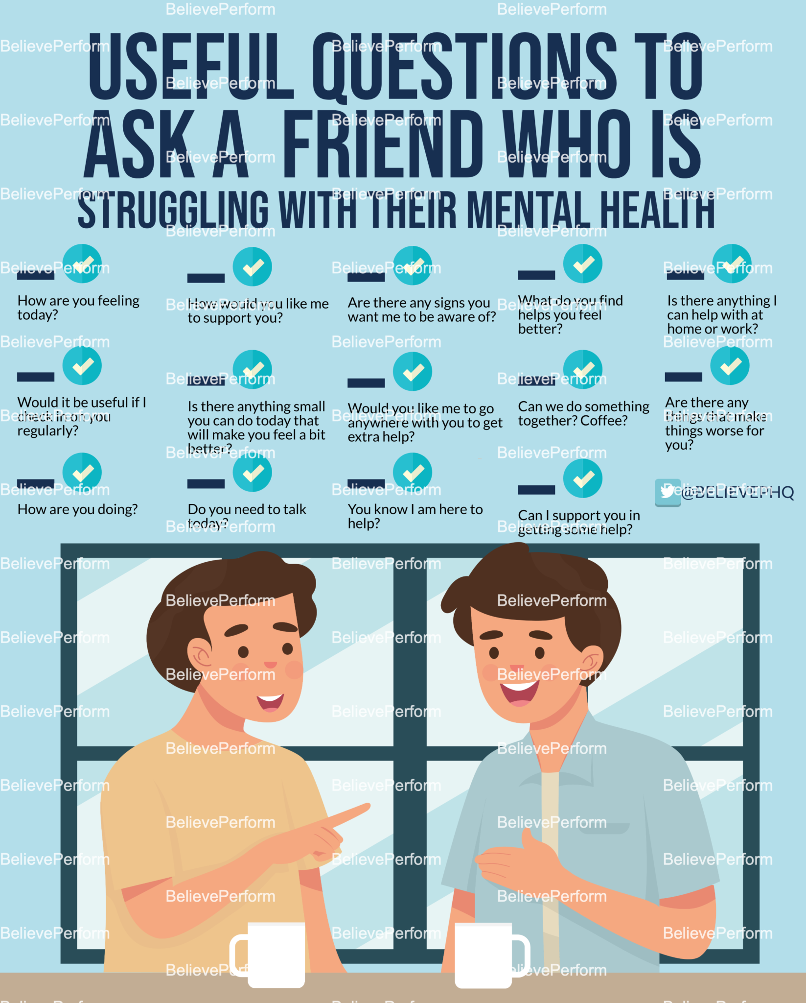 Useful questions to ask a friend who is struggling with their mental ...