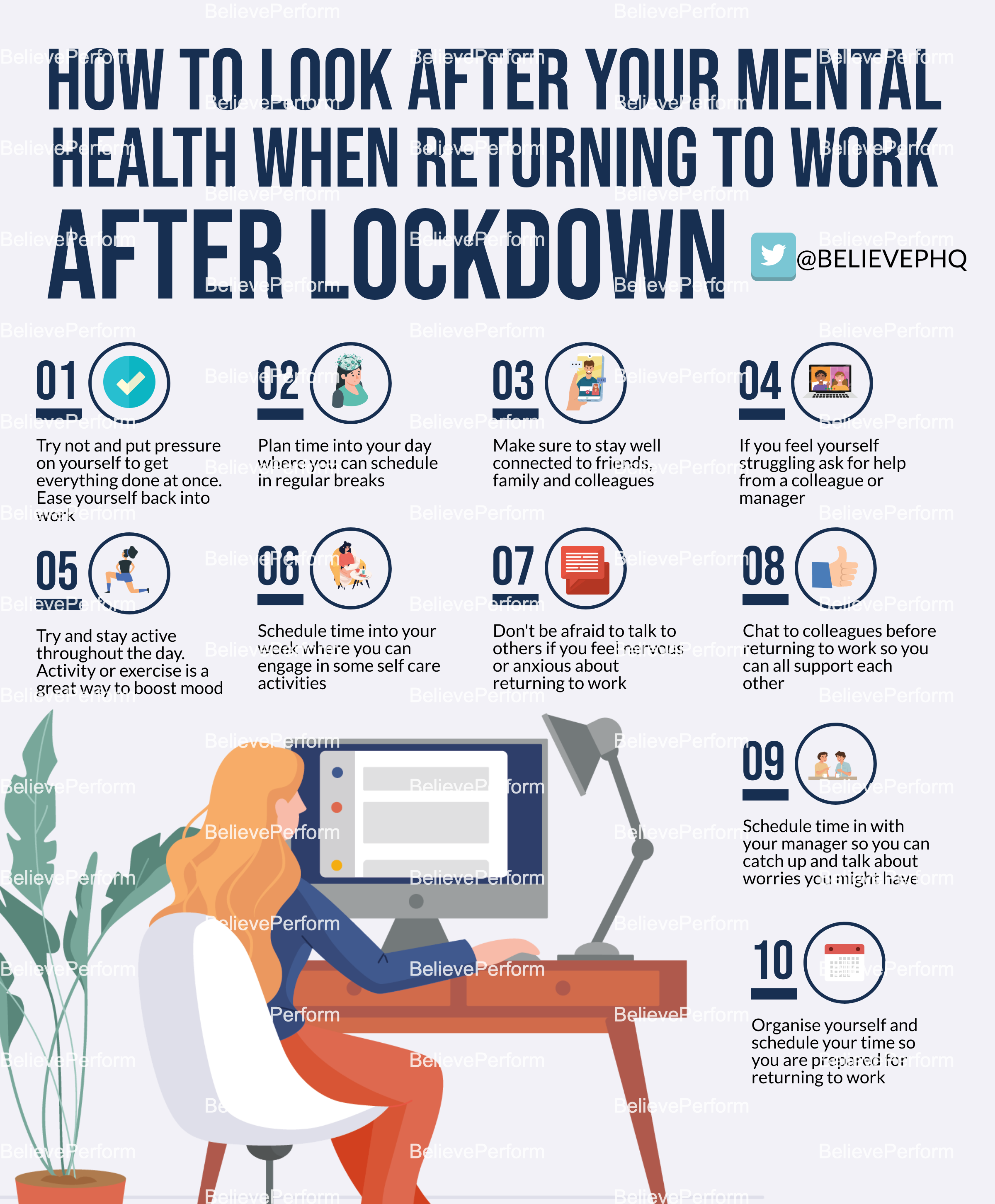 How To Look After Your Mental Health When Returning To Work After Lockdown Believeperform 2411