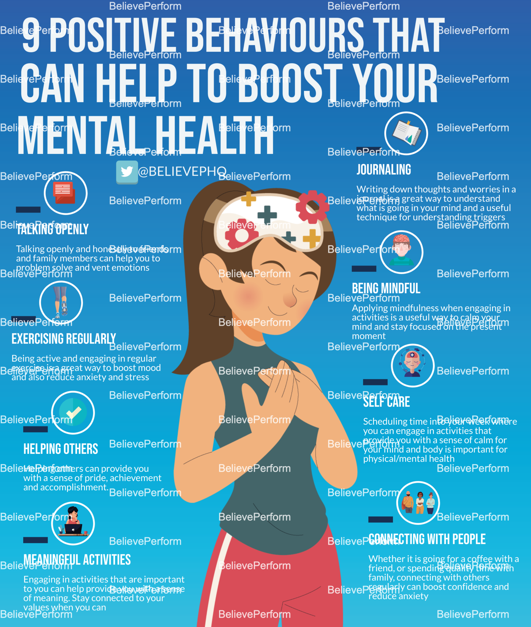 9 Positive Behaviours That Can Help To Boost Your Mental Health Believeperform The Uk S