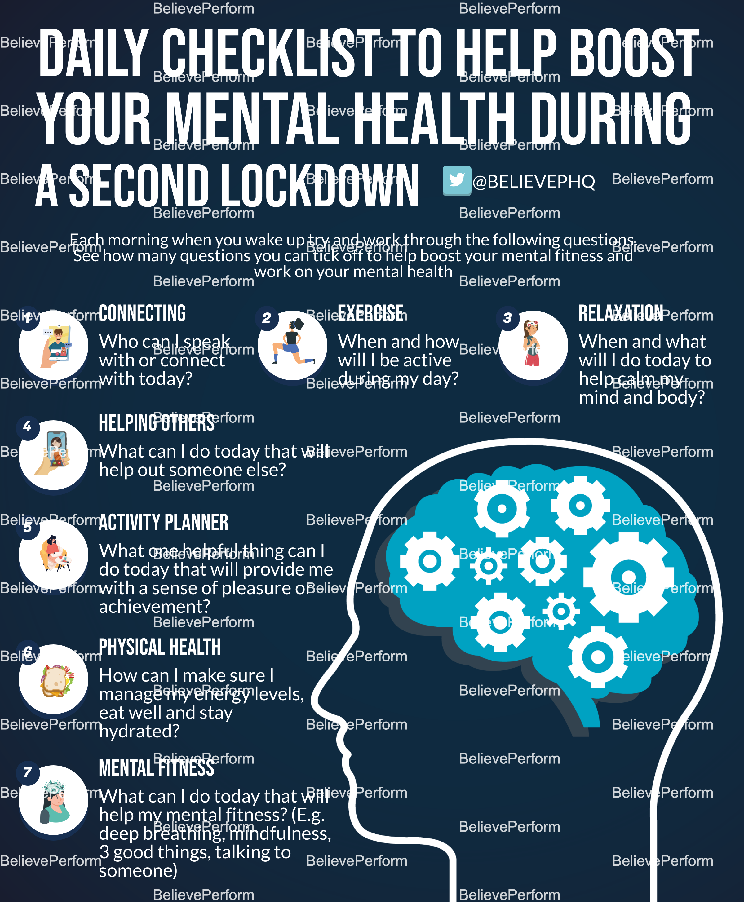 Daily Checklist To Help Boost Your Mental Health During A Second Lockdown Believeperform The